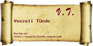 Veszeli Tünde névjegykártya
